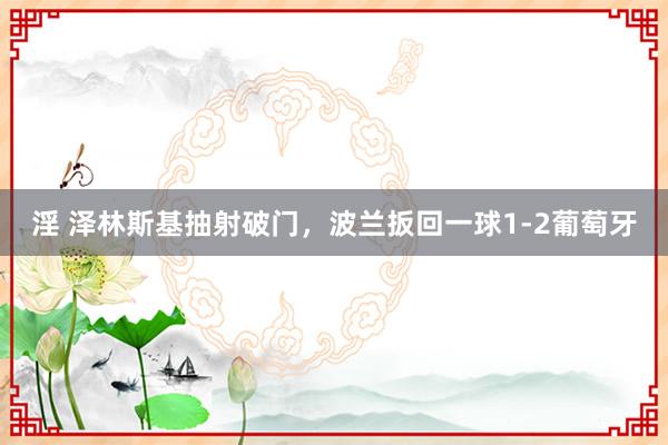 淫 泽林斯基抽射破门，波兰扳回一球1-2葡萄牙