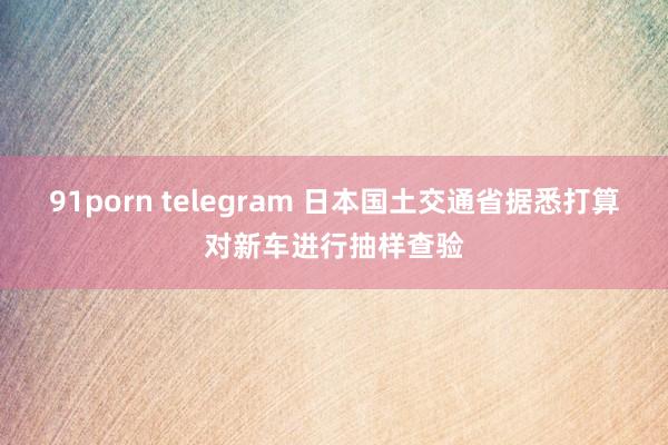 91porn telegram 日本国土交通省据悉打算对新车进行抽样查验
