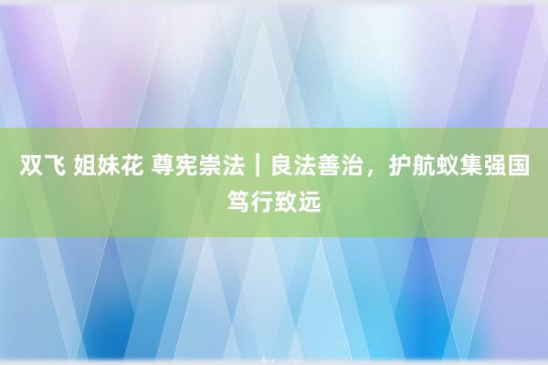 双飞 姐妹花 尊宪崇法｜良法善治，护航蚁集强国笃行致远