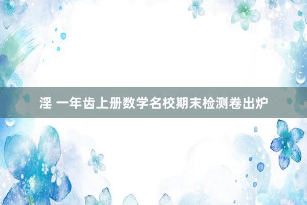 淫 一年齿上册数学名校期末检测卷出炉