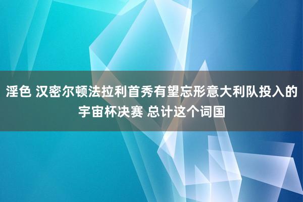 淫色 汉密尔顿法拉利首秀有望忘形意大利队投入的宇宙杯决赛 总计这个词国