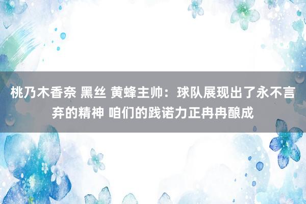 桃乃木香奈 黑丝 黄蜂主帅：球队展现出了永不言弃的精神 咱们的践诺力正冉冉酿成