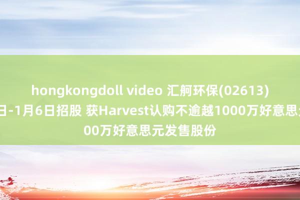 hongkongdoll video 汇舸环保(02613)于12月31日-1月6日招股 获Harvest认购不逾越1000万好意思元发售股份