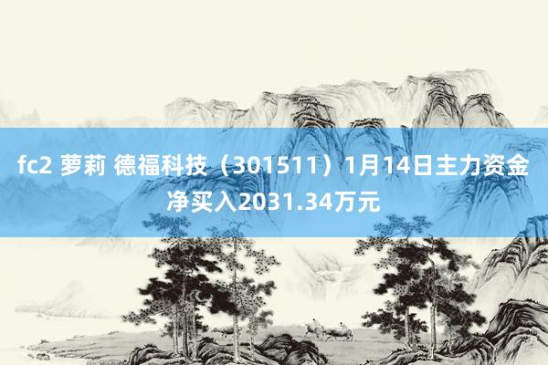 fc2 萝莉 德福科技（301511）1月14日主力资金净买入2031.34万元