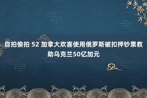 自拍偷拍 52 加拿大欢喜使用俄罗斯被扣押钞票救助乌克兰50亿加元
