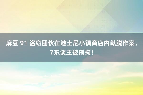 麻豆 91 盗窃团伙在迪士尼小镇商店内纵脱作案，7东谈主被刑拘！